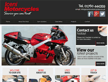 Tablet Screenshot of icenimotorcycles.co.uk